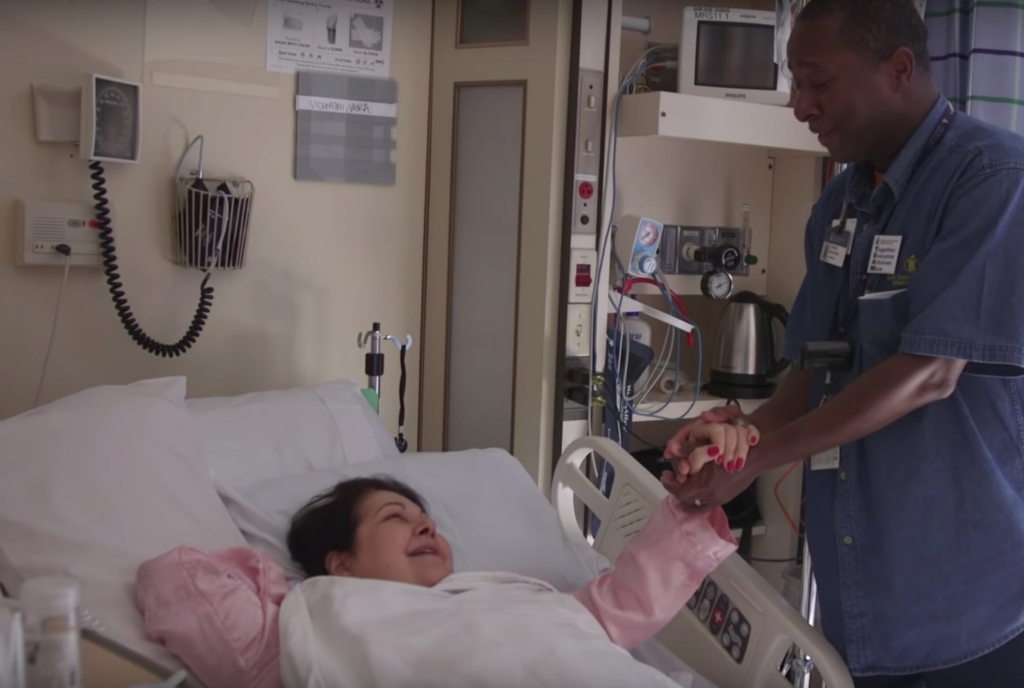 Patient transporter sings to patients he’s helping, only for camera footage to cause a stir